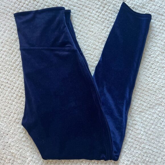 SPANX Tummy Control Lapis Night Blue Velvet Career Casual Leggings Pants SZ 1X - Picture 14 of 15